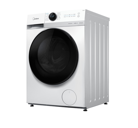 Picture of Midea Washing Machine | MF200W80WB/W-HR | Energy efficiency class A | Front loading | Washing capacity 8 kg | 1400 RPM | Depth 48 cm | Width 60 cm | Display | LCD | Steam function | White