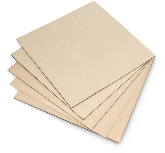 Picture of Sklejka brzozowa - 1mm - 200x200mm - klasa 1/1 - 5szt.}