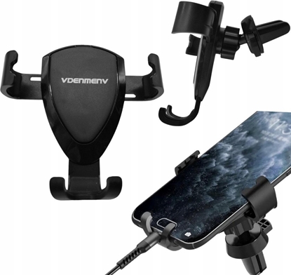 Attēls no . DENMEN UCHWYT SAMOCHODOWY KRATKA CZARNY DH09