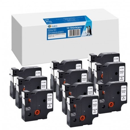 Picture of 10x G&G Schriftband 19mm x 7m sw komp m. Dymo D1/ 45803/ S0720830