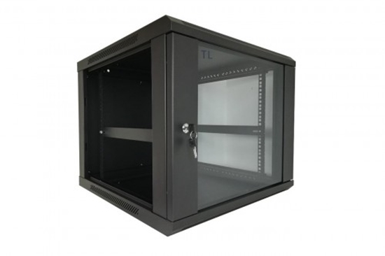 Picture of 12U 19'' Sienas komutācijas skapis/ 600 x 600 x 635mm/  Melns/ Nesalikts