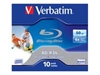 Picture of 1x10 Verbatim BD-R Blu-Ray 50GB 6x Speed printable Jewel Case