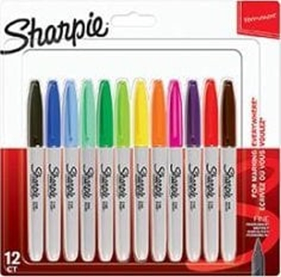 Picture of 1x12 Sharpie Permanentmarker F 12 colours