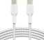 Attēls no 1x2 Belkin braided PVC Cable 1m USB-C/USB-C wh.  CAB004bt1MWH2PK