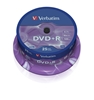 Picture of 1x25 Verbatim DVD+R 4,7GB 16x Speed, matt silver