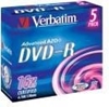 Picture of 1x5 Verbatim DVD-R 4,7GB 16x Speed, Jewel Case