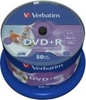 Picture of 1x50 Verbatim DVD+R 4,7GB 16x Speed, wide printable NON-ID
