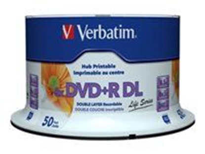 Изображение 1x50 Verbatim DVD+R DL wide pr. 8x Speed, 8,5GB Life Series