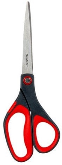 Picture of 3M Scotch Präzisionsschere, Länge: 200 mm, rot/grau, spitz Klingen aus rostfreiem Edelstahl, weicher Komfortgriff aus (1448)