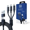 Picture of Kabel USB 3MK USB-A + USB-C - USB-C + microUSB + Lightning 1.5 m Czarny (5903108541244)