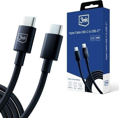 Picture of Kabel USB 3MK USB-C - USB-C 1.2 m Czarny (5903108541220)