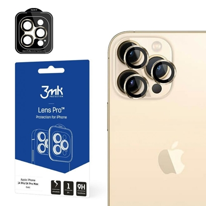 Attēls no 3MK Apple iPhone 14 Pro/14 Pro Max Lens Protection Pro Gold