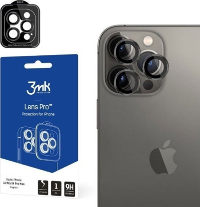 Attēls no 3MK Szko hybrydowe na obiektyw aparatu 3MK Lens Protection Pro Apple iPhone 14 Pro/14 Pro Max grafitowy/graphite