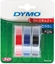 Изображение 3x1 Dymo Embossing Labels Multi-Pack 9mm (red/blue/black)