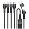 Picture of Kabel USB 4smarts USB-A + USB-C - 2x USB-C + Lightning + microUSB 1.2 m Czarny (541023)