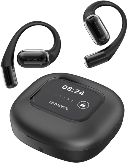 Picture of 4smarts Open-Ear Bluetooth Kopfhörer SkyBuds AI Screen,schwarz