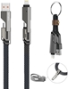 Picture of Kabel USB 4smarts USB-A + USB-C - USB-C 1.5 m Grafitowy (541456)