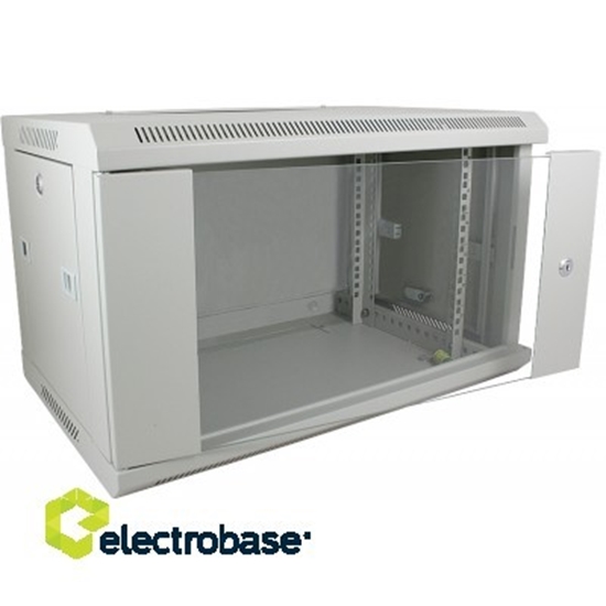 Picture of 9U 19'' Sienas komutācijas skapist/ 600 x 450 x 501mm/ Pelēks/ Nesalikts