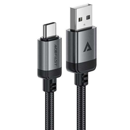 Picture of Acefast C20-04 USB-A to USB-C aluminum alloy charging data cable Black