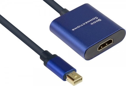 Picture of Adapter AV Alcasa Alcasa MDP-HDMI2 adapter kablowy 0,2 m Mini DisplayPort HDMI Czarny, Niebieski