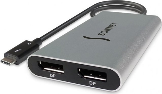 Picture of Adapter AV Sonnet Thunderbolt Dual 4K 60Hz DisplayPort Adapter, Space Grey (for Windows, Intel & M1 Pro/Max Macs; not compatible with M1 Macs)