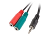 Picture of Adapter Jack Mini(M) -> Jack Mini(F)x2 20cm czarny 