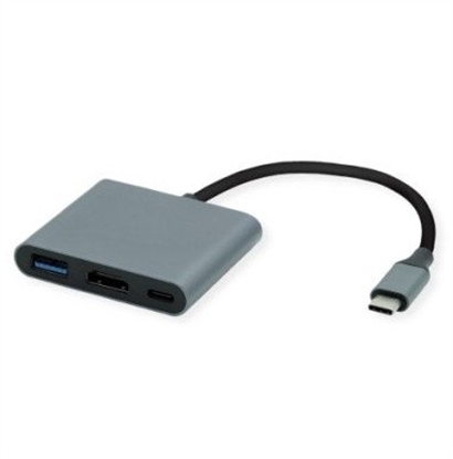 Attēls no Roline Type C - HDMI Adapter, M/F, 1x USB 3.2 Gen 1 A, 1x Type C (Power Delivery)
