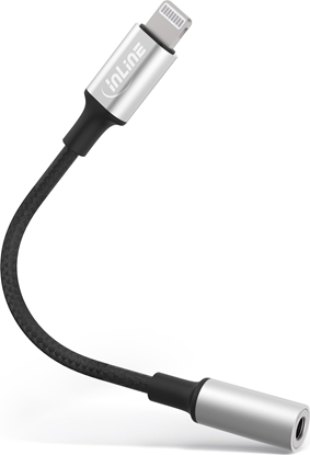 Picture of Adapter USB InLine Lightning - Jack 3.5mm Srebrny  (31440)