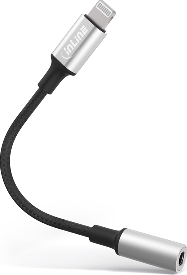 Picture of Adapter USB InLine Lightning - Jack 3.5mm Srebrny  (31440)