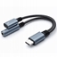Picture of Adapter USB-C 2w1 | USB-C | Jack 3.5mm | PD 15W | 10cm