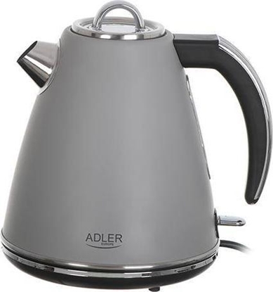 Изображение Adler | Kettle | AD 1343g | Electric | 2200 W | 1.5 L | Stainless steel | 360° rotational base | Grey
