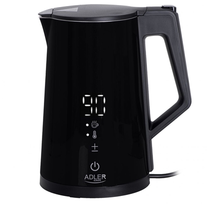 Изображение Adler | Kettle | AD 1345b | Electric | 2200 W | 1.7 L | Stainless steel | 360° rotational base | Black