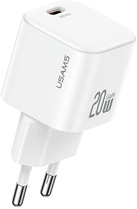 Picture of adowarka sieciowa USAMS JO Series CC260 20W USB-C + kabel USB-C / Lightning 1m biay