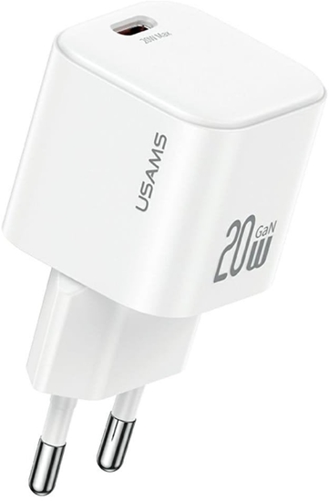 Picture of adowarka sieciowa USAMS JO Series CC260 20W USB-C + kabel USB-C / Lightning 1m biay