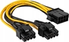 Picture of Akyga PCIe 6-pin x2 - PCIe 8-pin, 0.2 m, Czarno-óty (AK-CA-81)