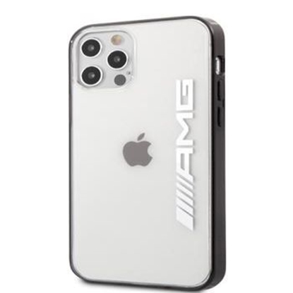 Picture of AMG Apple iPhone 12/12 Pro 6.1' Mettalic Black Edges Case Transparent