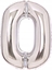 Attēls no AMSCAN Balon foliowy cyfra 0 srebrna 47x66cm 9913225