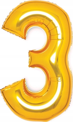 Изображение AMSCAN Balon foliowy cyfra 2 zota 50x66cm