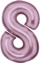 Изображение AMSCAN Balon foliowy cyfra 8 satynowy pastelowy ró 86cm spakowany 9917330