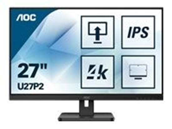 Picture of AOC P2 U27P2 LED display 68.6 cm (27") 3840 x 2160 pixels 4K Ultra HD Black
