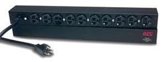 Picture of Listwa zasilajca APC Basic Rack-Mount PDU - Listwa zasilajca (Rack - do montau) - Prd zmienny 120 V - 2.4 kW - Wejcie, wejcie NEMA 5-20 - Wyjcia: 10 (NEMA 5-20) - 1U - 48.3 cm (19") - 3.7 m przewód - czarny - dla P/N: SMTL1000RMI2UC, SMX1000C, SMX1