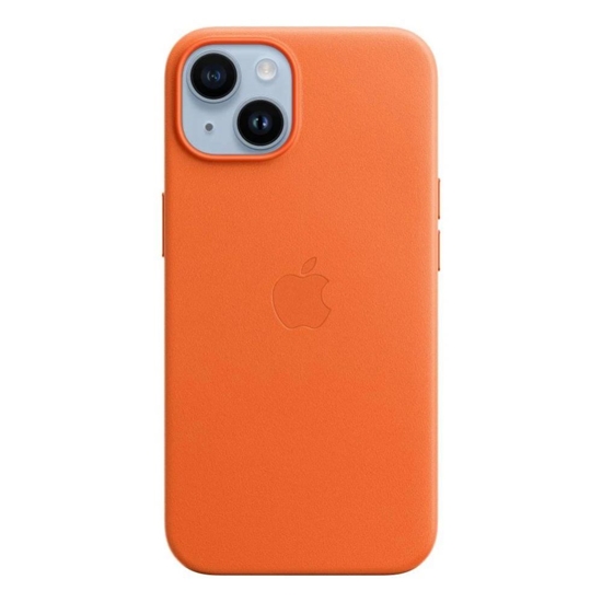 Picture of Apple - MPP83ZM/A Apple Leather Magsafe Cover for iPhone 14 Orange