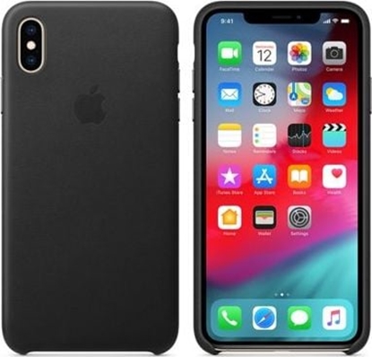 Attēls no Apple iPhone XS Max Leather Case czarny