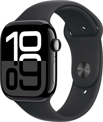 Изображение Smartwatch Apple Watch 10 GPS 42mm Jet Black Alu S/M Czarny (MWWE3)