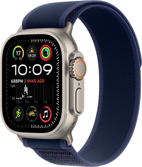 Изображение Smartwatch Apple Watch Ultra 2 GPS + Cellular 49mm Titanium Case Trail Loop S/M Niebieski (MX4J3)