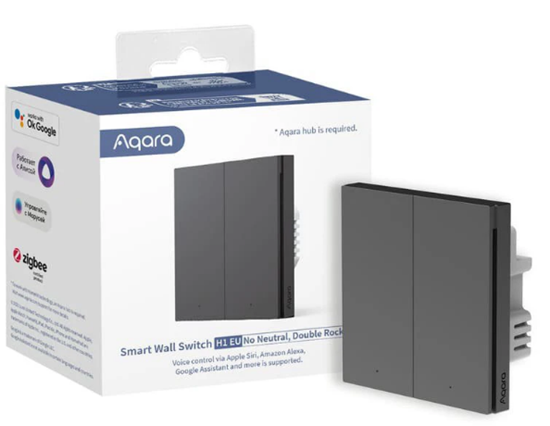 Изображение Aqara WS-EUK02-G Smart Wall Switch H1 Double Rocker