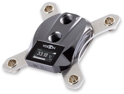 Attēls no aqua computer cuplex kryos NEXT mit VISION LGA 1700 - PVD/.925er Silber