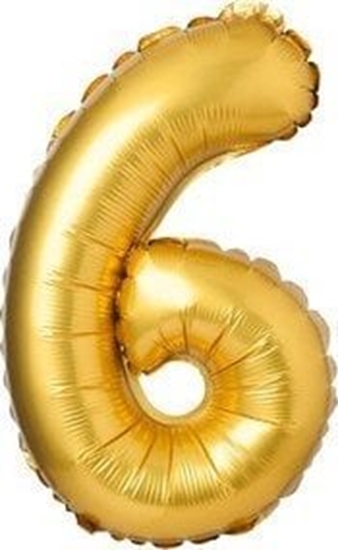Изображение Arpex Balon foliowy cyfra "6" zota 71cm (28")
