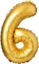 Изображение Arpex Balon foliowy cyfra "6" zota 71cm (28")