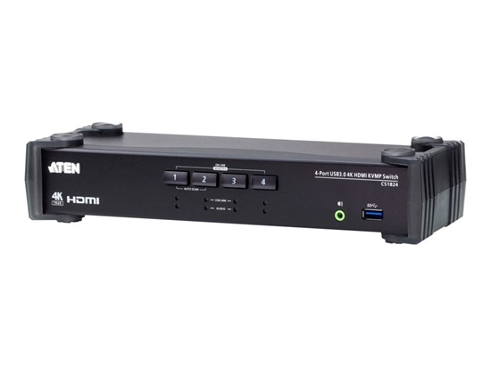 Picture of Aten 4-Port USB 3.0 4K HDMI KVMP™ Switch with Audio Mixer Mode